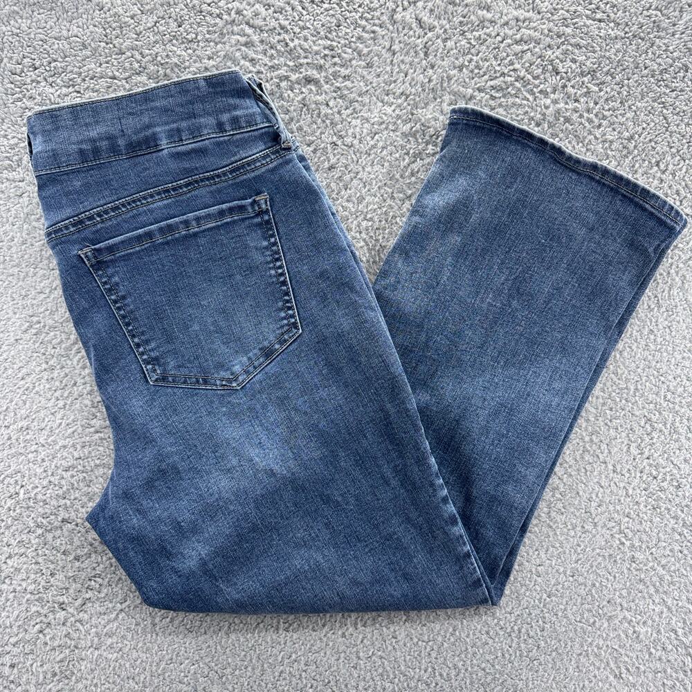 NYDJ Marilyn Straight Leg Jeans Womens 8 Blue Lift Tuck Technology Stretch Denim